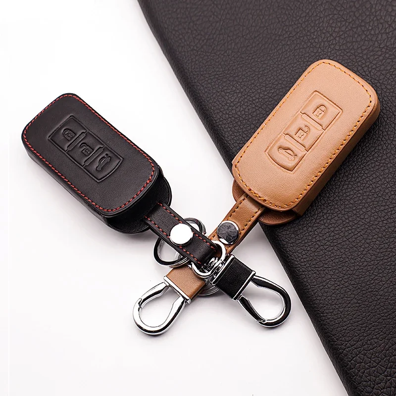 Car styling, leather key cover for Mitsubishi ASX extension movement Pajero Galant Lancer EX, 3 button smart key starline a91