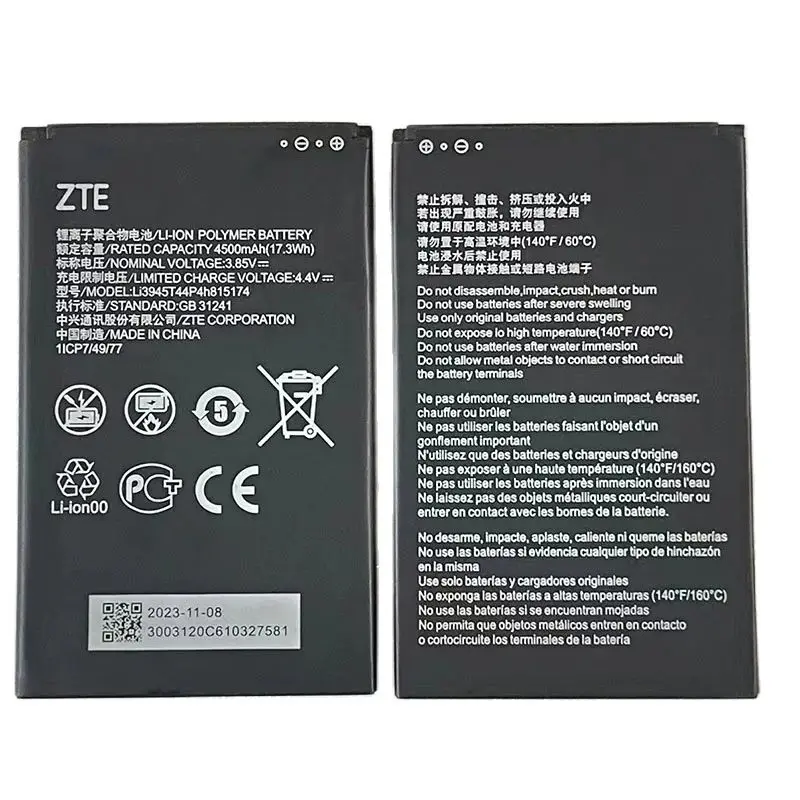 2022 New Li3945T44P4h815174 Battery For ZTE MU5002 MU5001 Wifi 5G Wifi6 Portable Wireless Router Replacement Battery