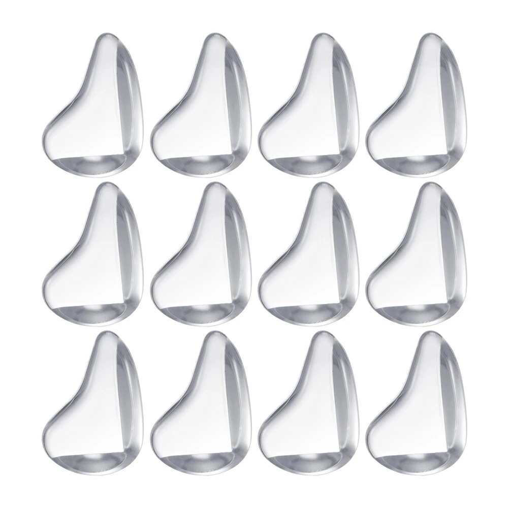 

12Pcs Silicone Baby Proof Corner Protectors Transparent Adhesive Furniture Edge Guard for Table Desk Bed Stairs