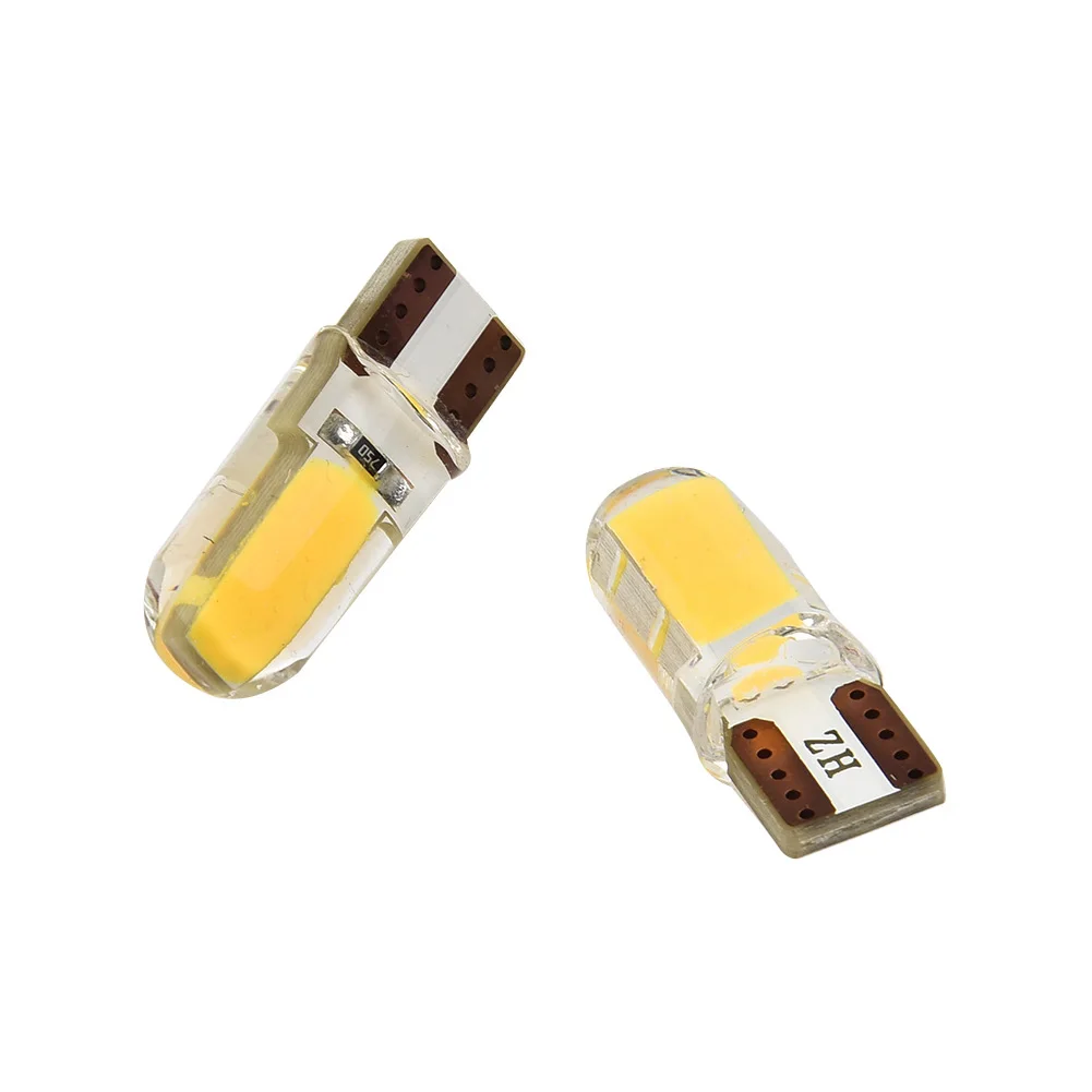 T10 194 168 COB LED Bulb, Amber Lamp, Canbus Load Resistors, Suitable for Car Side Lights, Instrument Panel Lights, Door Lights