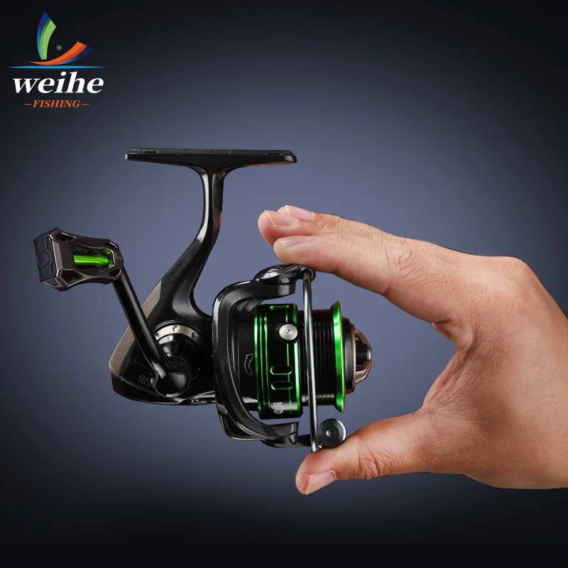 WEIHE 800 #   Spinnrolle für Angeln Kleine Pesca-Angelrolle Links-Rechts Austauschbarer Griff 6KG Max Bremskraft Angelrollen