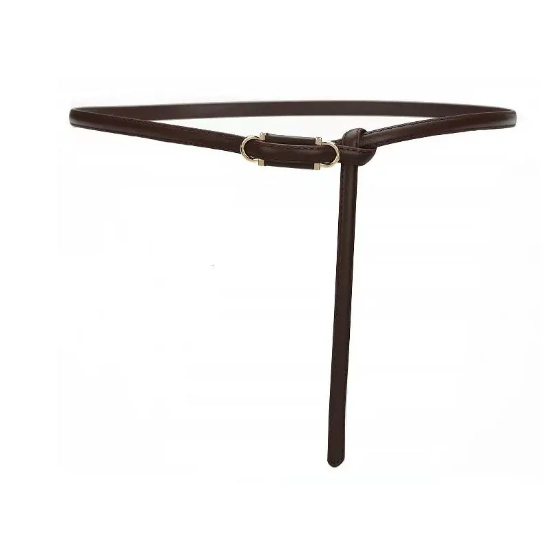 معقود حزام صغير المرأة تنوعا معطف الزخرفية فستان البدلة cinched الخصر المرأة حزام رقيقة خمر #5