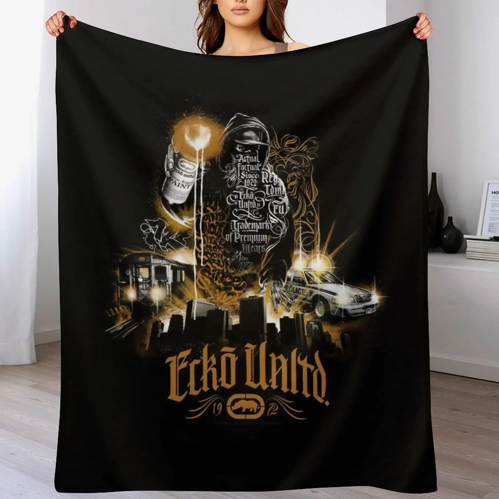 

Ecko Unltd Throw Blanket Soft Sherpa Fleece Warm Blanket for Winter