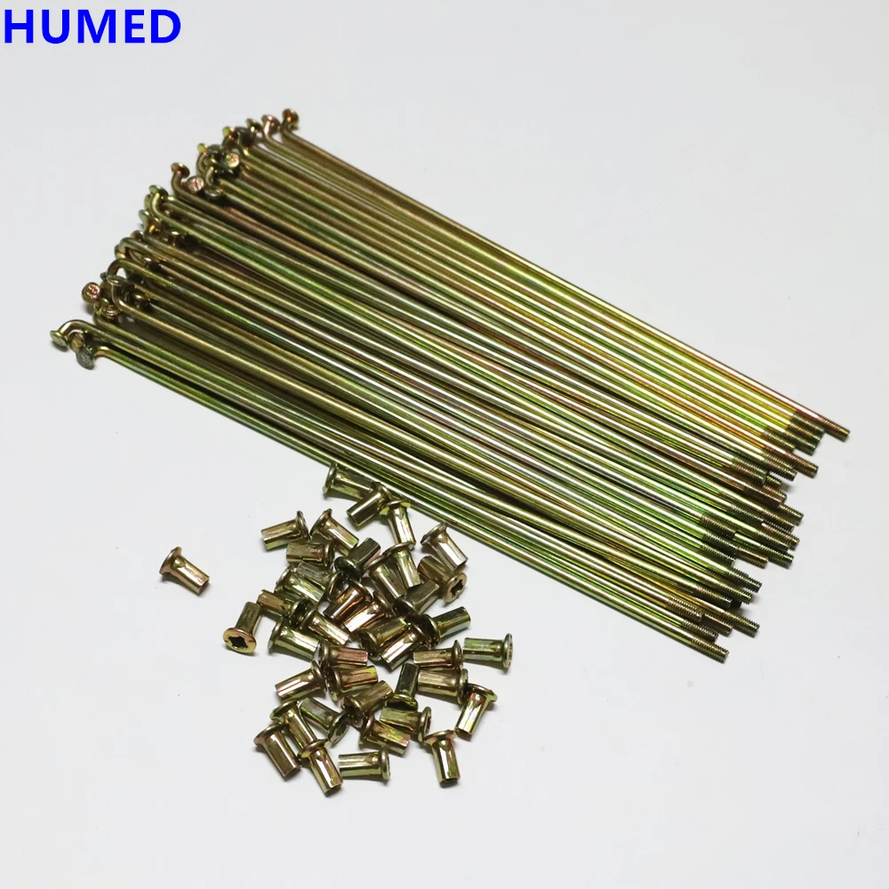 

40pcs/lot 7G 8G Diameter 3.7mm/4.0mm/4.6mm 45# steel Motorcycle spoke for Rickshaw tricycle trolley dump truck Wheel rim wire