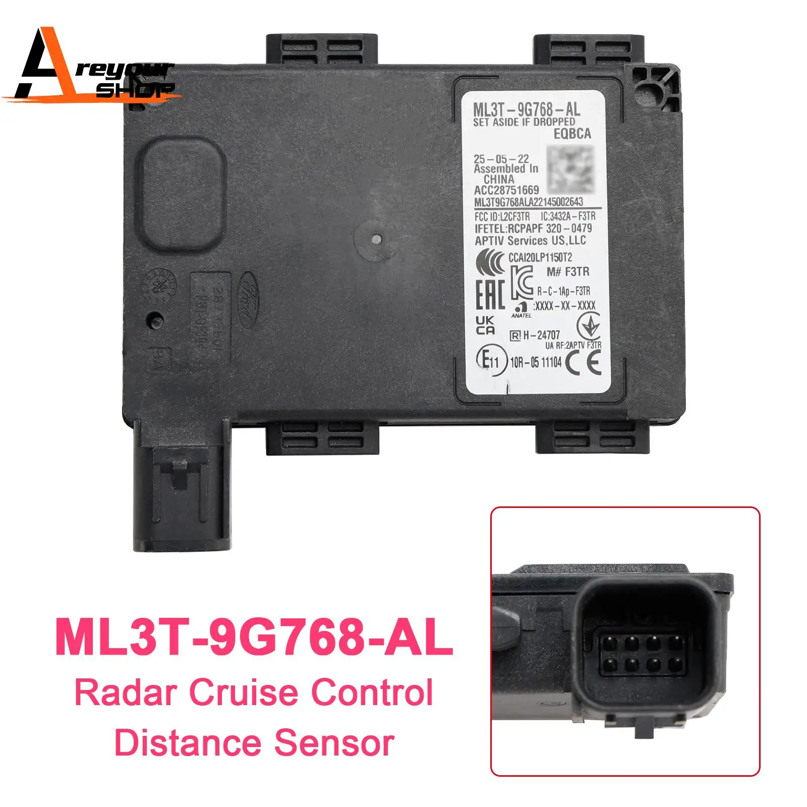 Radar Cruise Control Distance Sensor ML3T-9G768-AL for Ford F150 2021 2022 2023