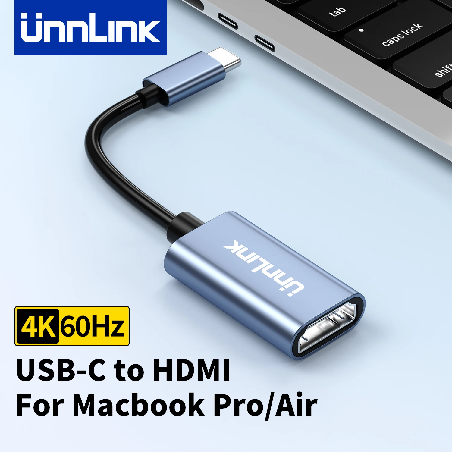 

﻿ Unnlink 4K 60Hz USB C to HDMI Cable for Macbook Pro/Air, iPhone 15/16/17 Series, iPad Pro/Air, Laptop to Monitor, Phone to TV