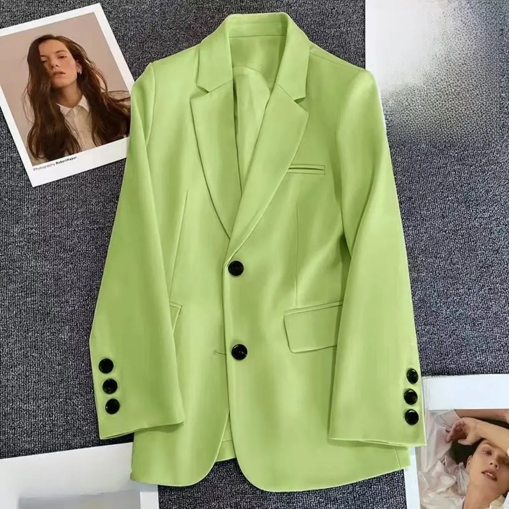 

Women's Small Suit Jacket Spring Autumn Casual Black Khaki Versatile All-match Top for Ladies