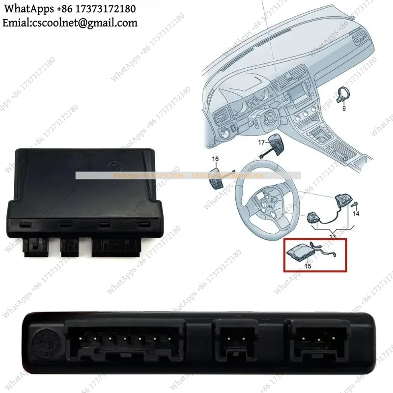 JS01 5H0 959 542 M 5H0959542M 542M KLR Touch Detection Steering Wheel Hands Free Off ACC Block Connector Module For VW Universal