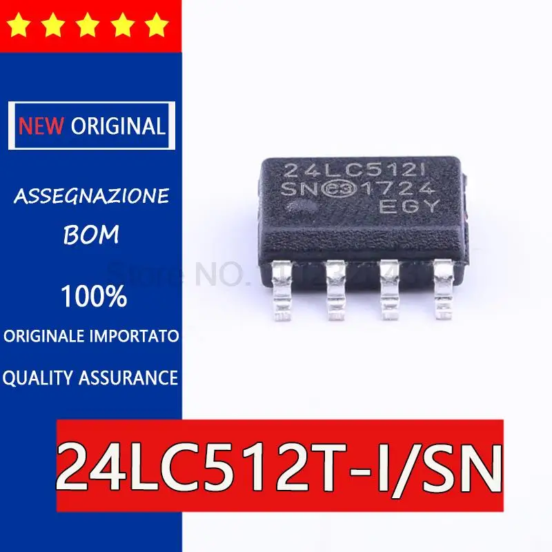 24LC 24LC512T-I/SN 24LC32A LC32 64 128 256 BT I BI B E AI AT Programmable read-only memory, integrated circuit IC