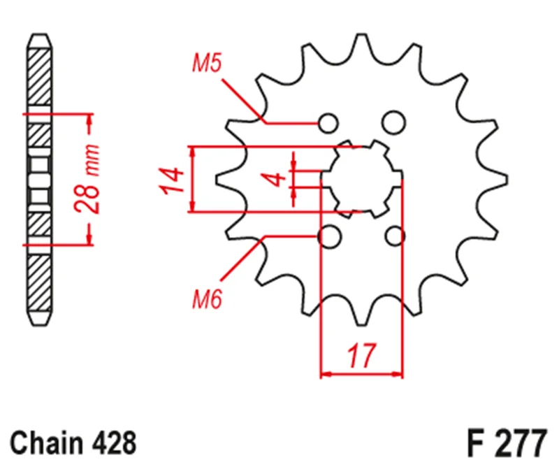 428 13T Motorcycle Front Sprocket For Honda TRX90 Fourtrax X 1993-2019 CRF125 F CRF125FB CRF125F 2014-2020