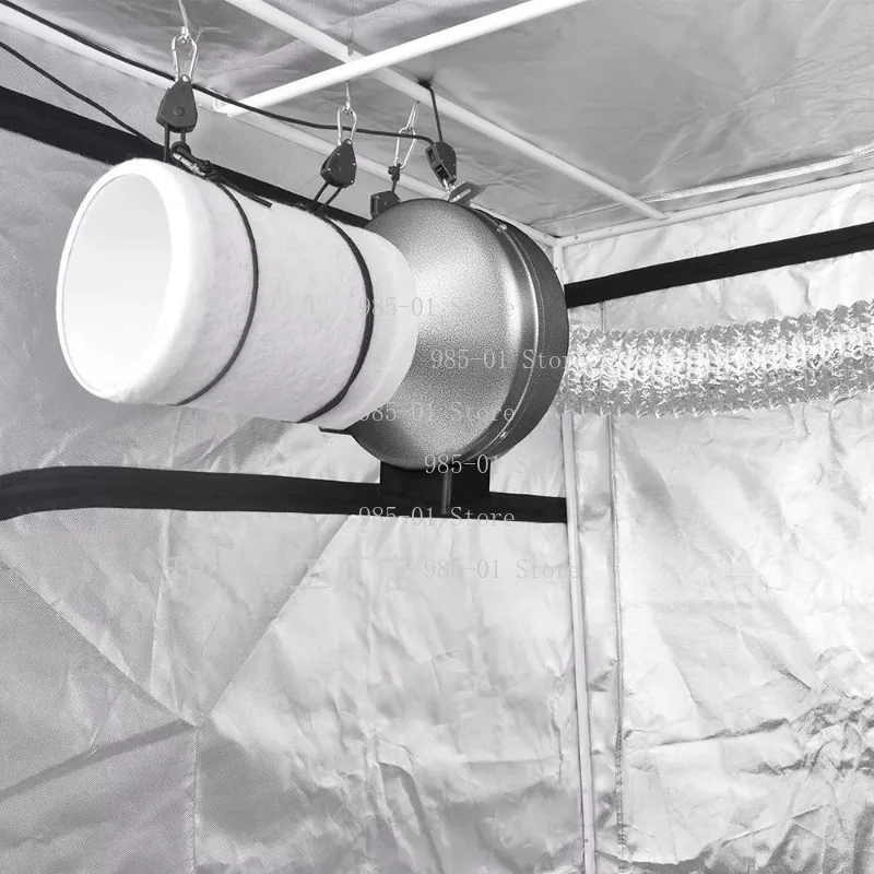 Greenhouse Plant Tent Pipeline Cylindrical Activated Carbon Air Filter Purifier 4 6 8 Inch