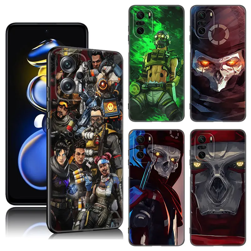 Apex Legends Phone Case For Xiaomi POCO X3 X4 NFC F5 M2 M3 M4 M6 X5 Pro F3 F4 GT 5G C31 C55 M5S Black Silicone Cover