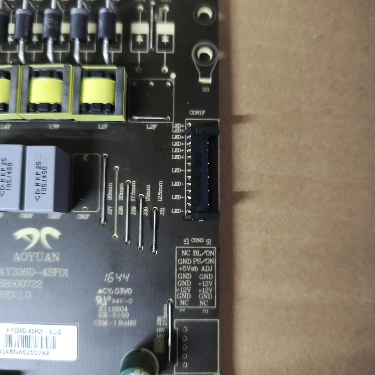 Placa do poder original Haier, u70h3, ay326d-4sf01 lcd, ay326d-4sf05, 0090726903a