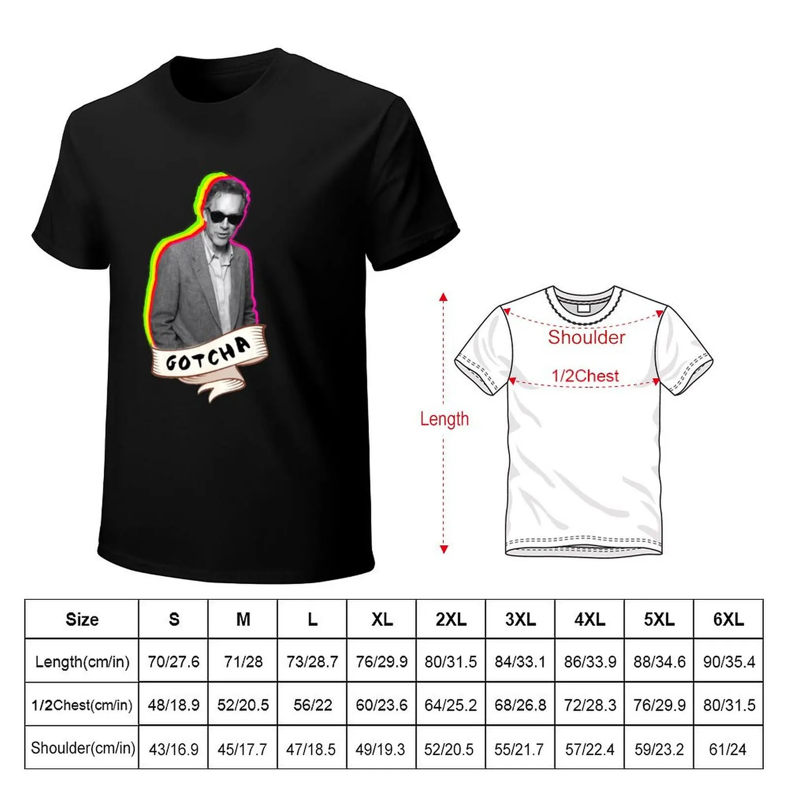 JBP in glasses Ha Gotcha T-Shirt Casual Holiday Short Sleeve Tee