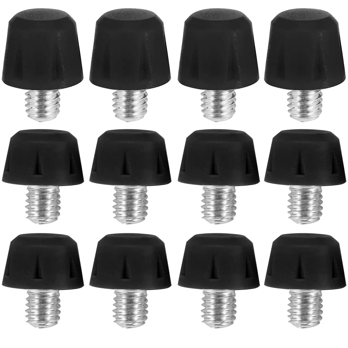 SMIEA 12 ชิ้นรองเท้าฟุตบอล Studs ลื่นสกรูเกลียว M6 Professional เปลี่ยน Spikes SG to AG สําหรับ Adidas สีดํา