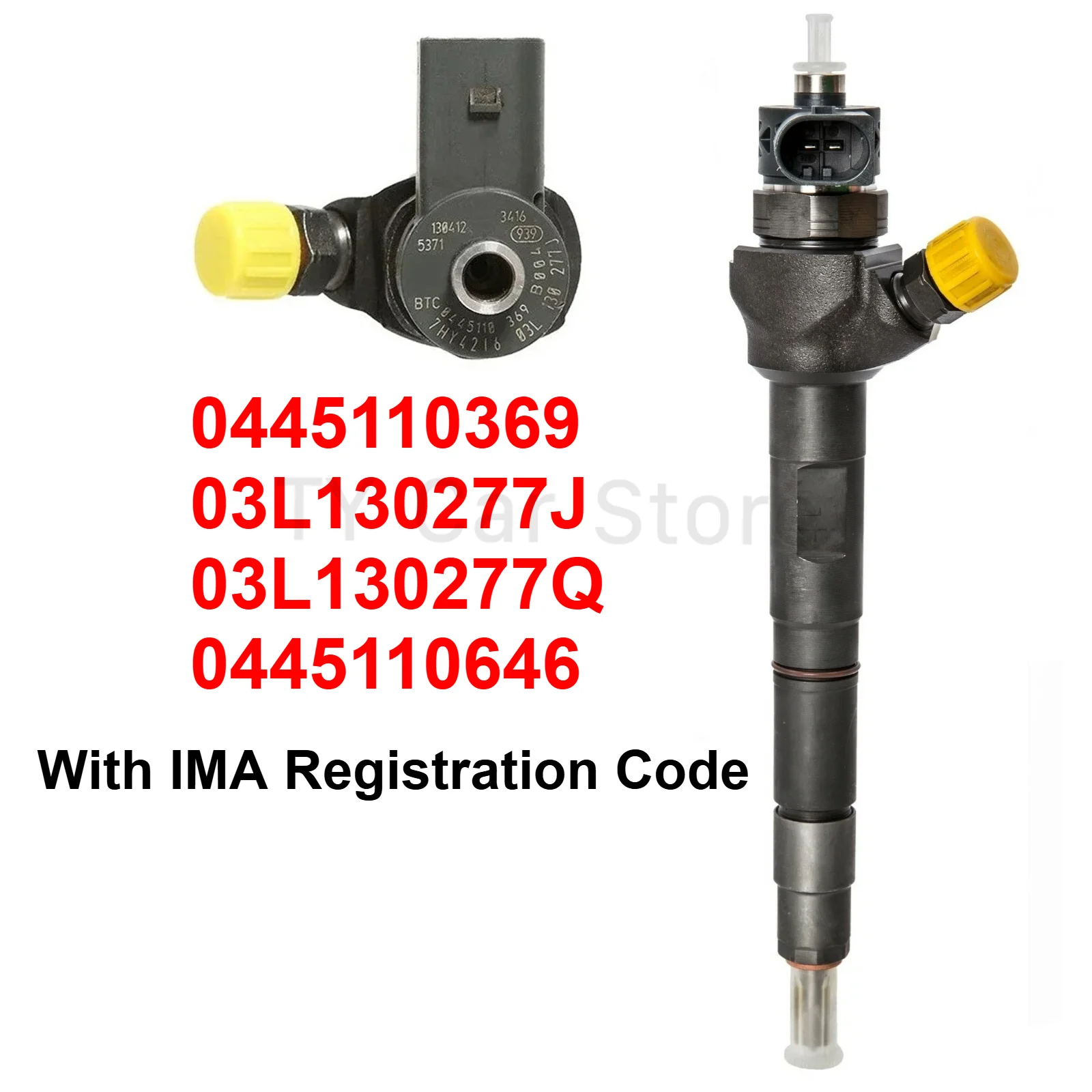 

For VW Amarok Audi 2.0 TDI Diesel Fuel Injector With IMA Registration Code 0445110369 0445110646 03L130277Q 03L130277J