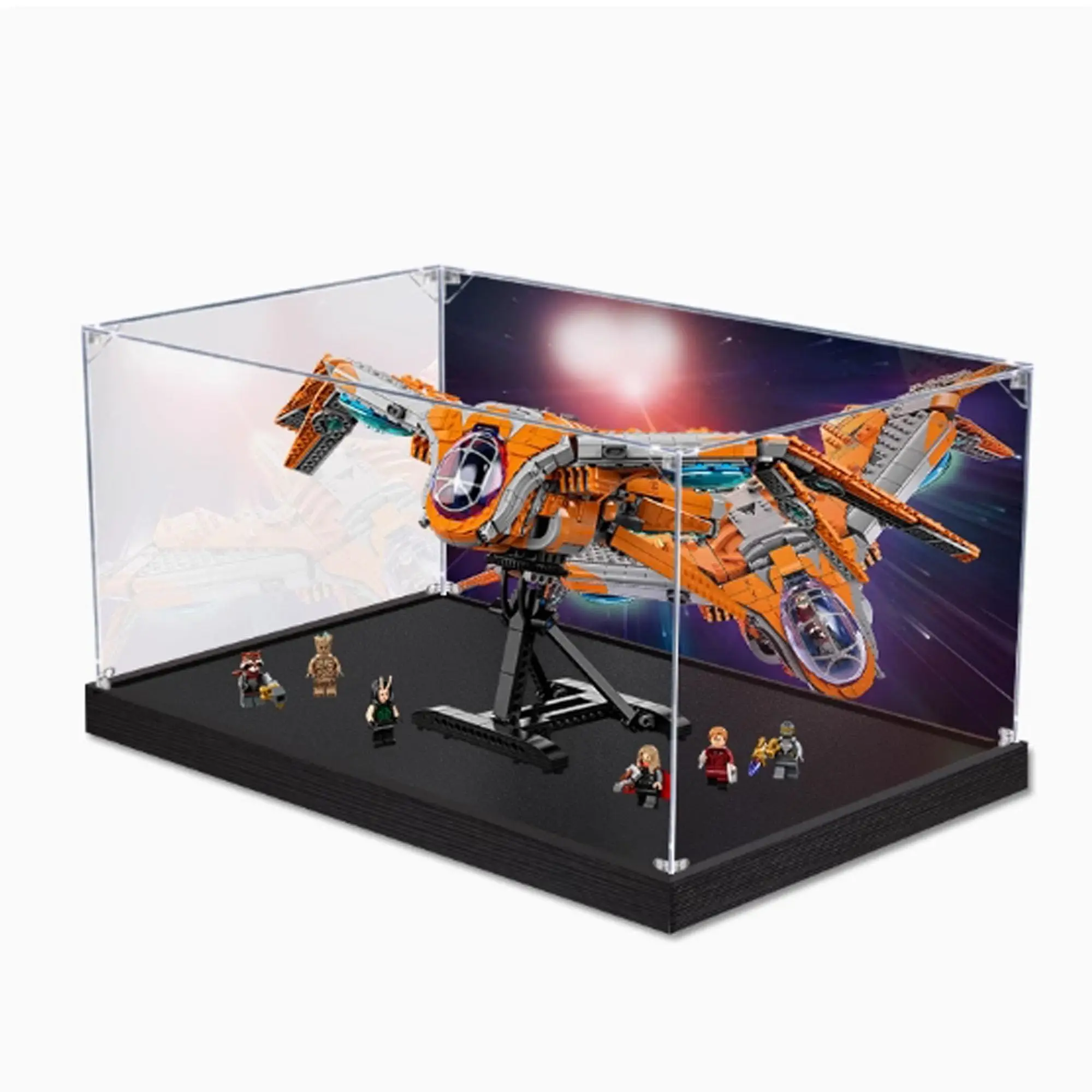 Vitrine acrílica compatível com Lego 76193 Blimp Display Box, à prova de poeira, vitrine transparente (apenas vitrine)