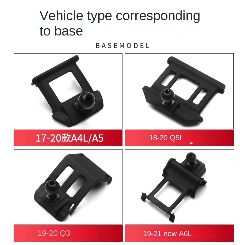 Soportes de soporte para teléfono dedicados, soporte de montaje de colocación Base para Audi A1 A3 A4 A5 A6 Q3 Q5 Q7 2016 2017 2018 2019 2020 2021