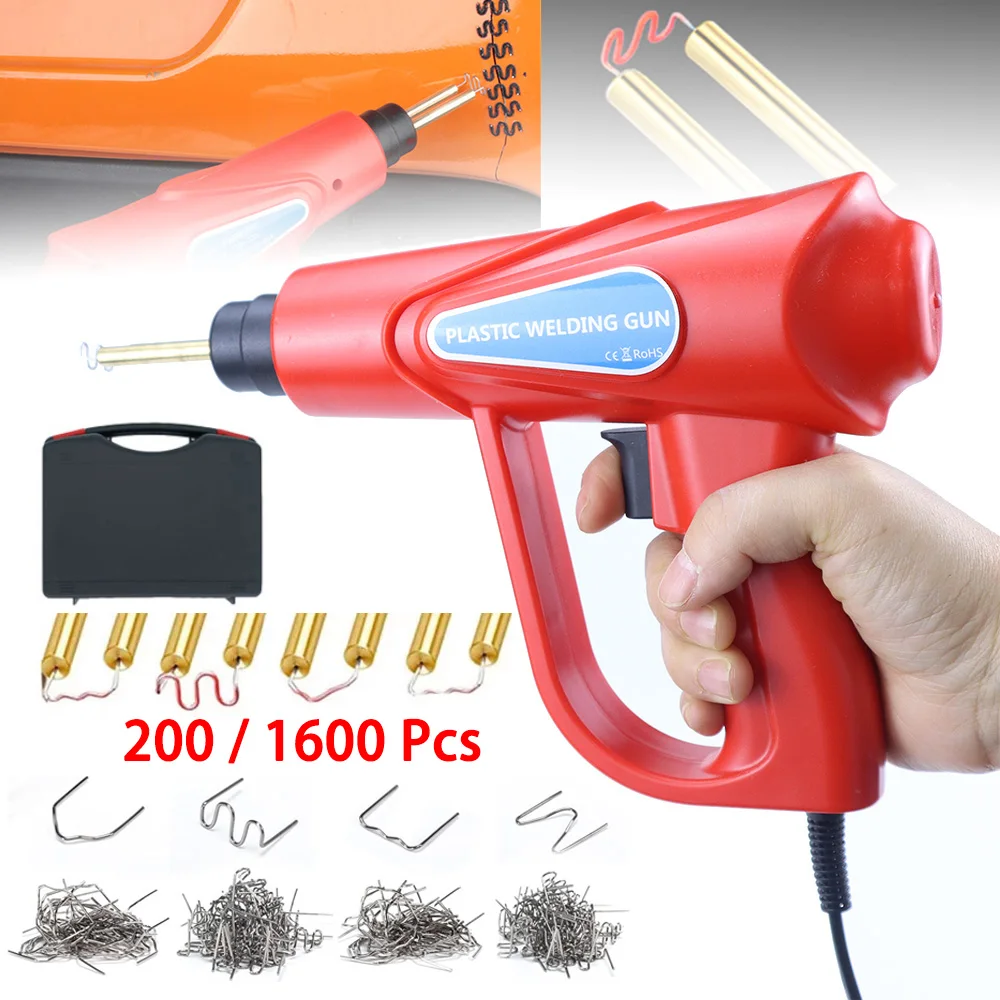 

Сварочный аппарат для пластика 70 Вт, горячие скобы 1600-200 шт., необходим для самостоятельного изготовления, инструменты для ремонта автомобильного бампера, набор для ремонта пластика, портативный ящик для инструментов