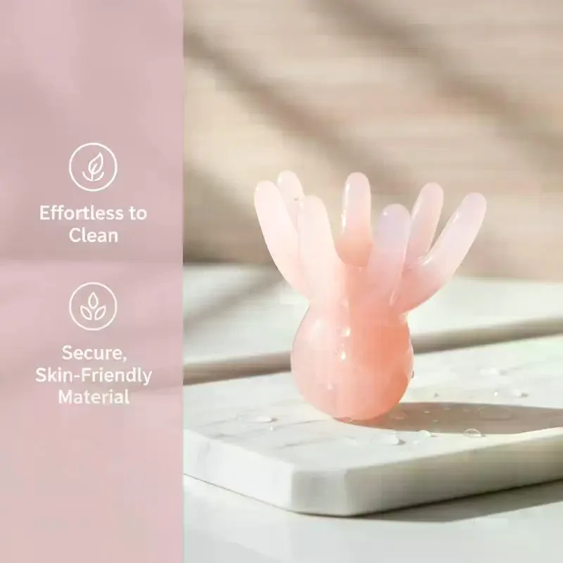 Resin Octopus Pocket Massage Comb Meridian Gua Sha Scraping Tool Lightweight for Travel Outdoor Head Stress Relief
