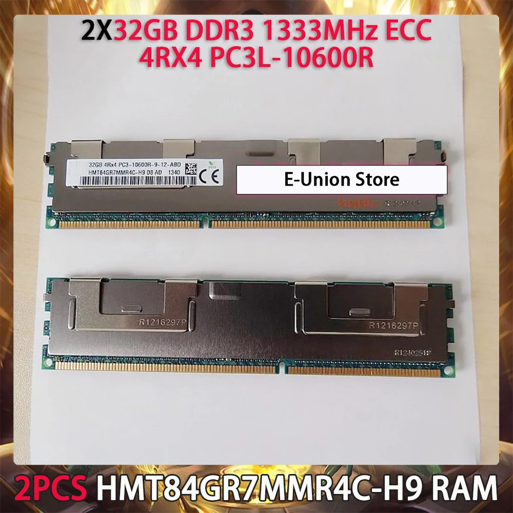 

2PCS HMT84GR7MMR4C-H9 RAM For SK Hynix 32GB DDR3 1333MHz ECC 4RX4 PC3L-10600R Memory Works Perfectly Fast Ship High Quality