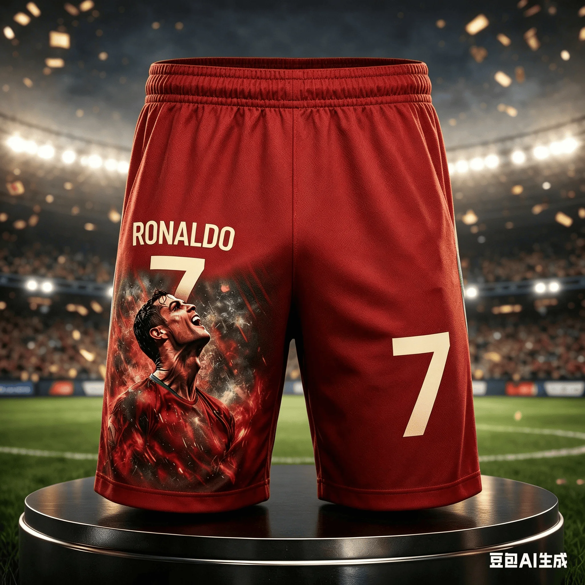 Calças de Praia 3D Impressas de Secagem Rápida e Respiráveis Cristiano Ronaldo para Homens e Mulheres, Shorts Esportivos e Casuais para o Dia a Dia