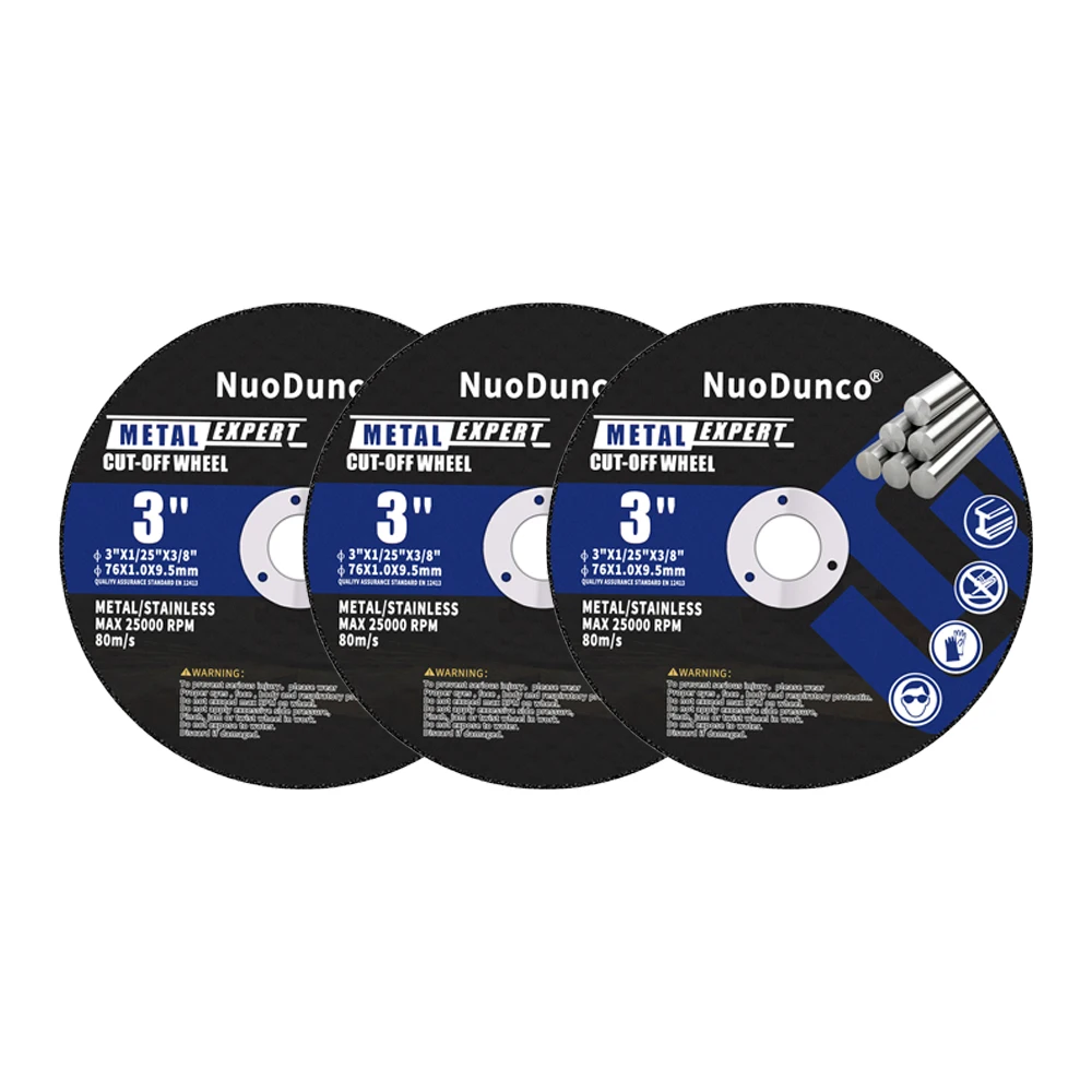 76 mm Metall-Trennscheibe für Winkelschleifer, 9,5 mm Bohrung, Trennscheibe, Edelstahl, Schleifen, Schleifen, Sägeblatt für Metall