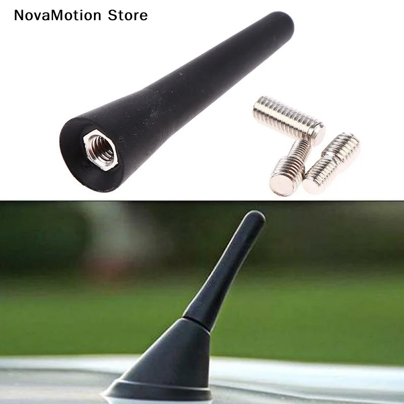 [NM]Strong Radio Roof Mount FM AM DAB Black 6.5cm Length Auto Universal With Screws Car Antenna Mini Short Vehicle Accessories