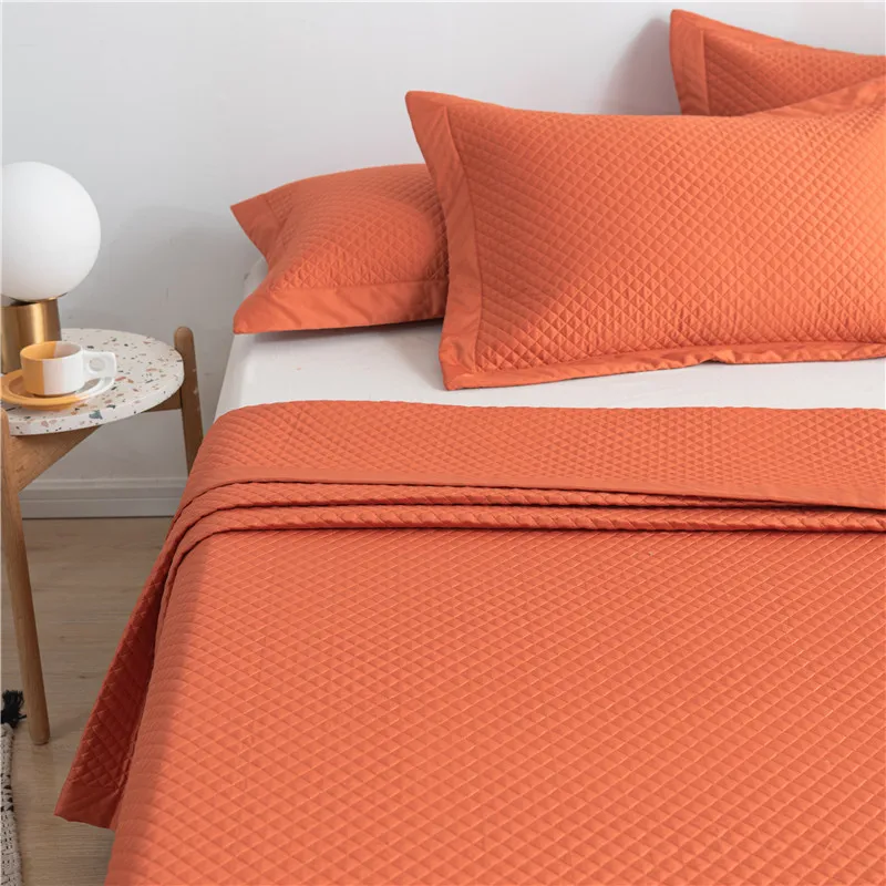 

Luxury 100% Pima Cotton Quilt Set 3-Piece King Queen Size, Reversible lightweight Bedspread, Filled Quilting Sheet, Home Decor