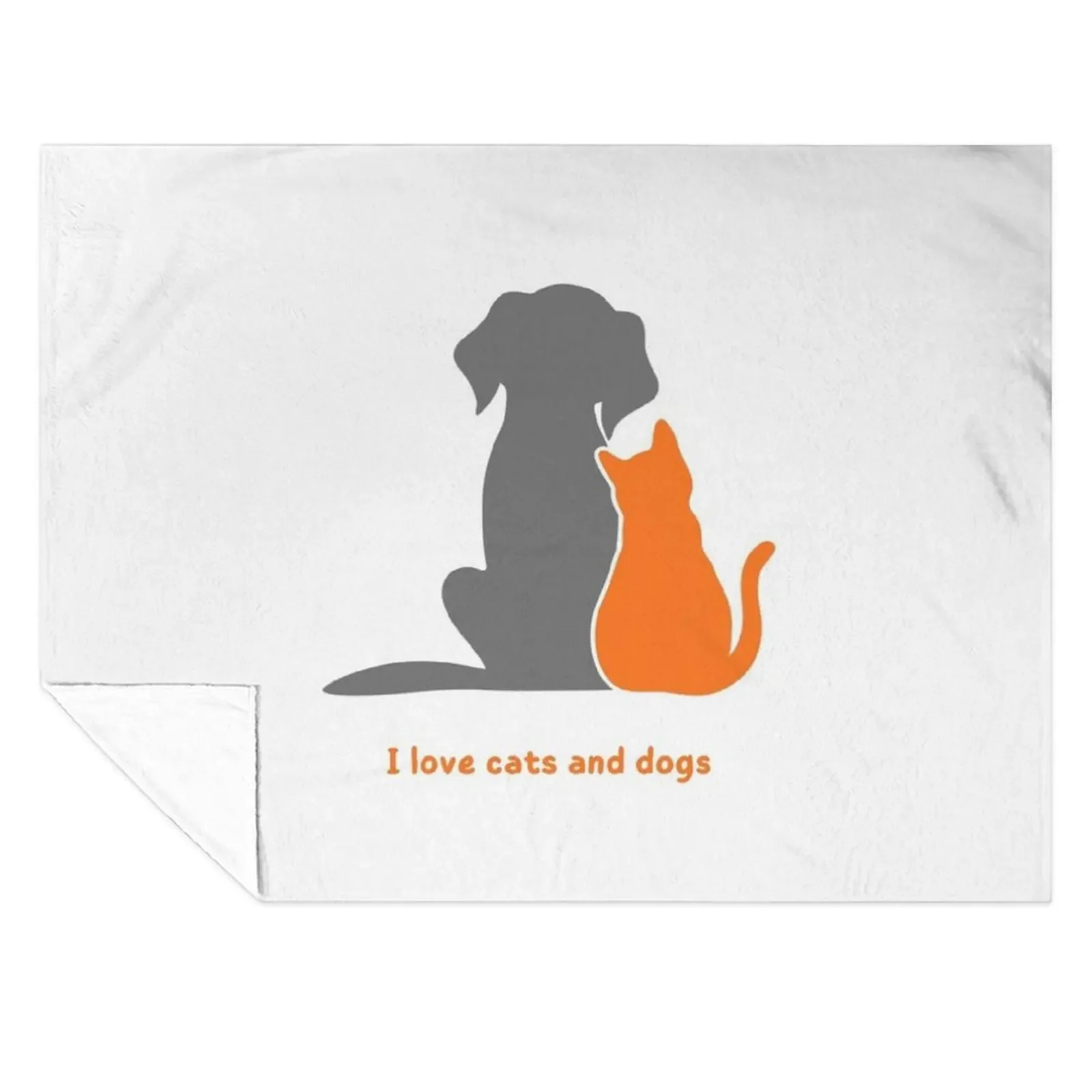 

cat and dog Throw Blanket Flannel Plaid on the sofa Decorative Throw Custom Blankets