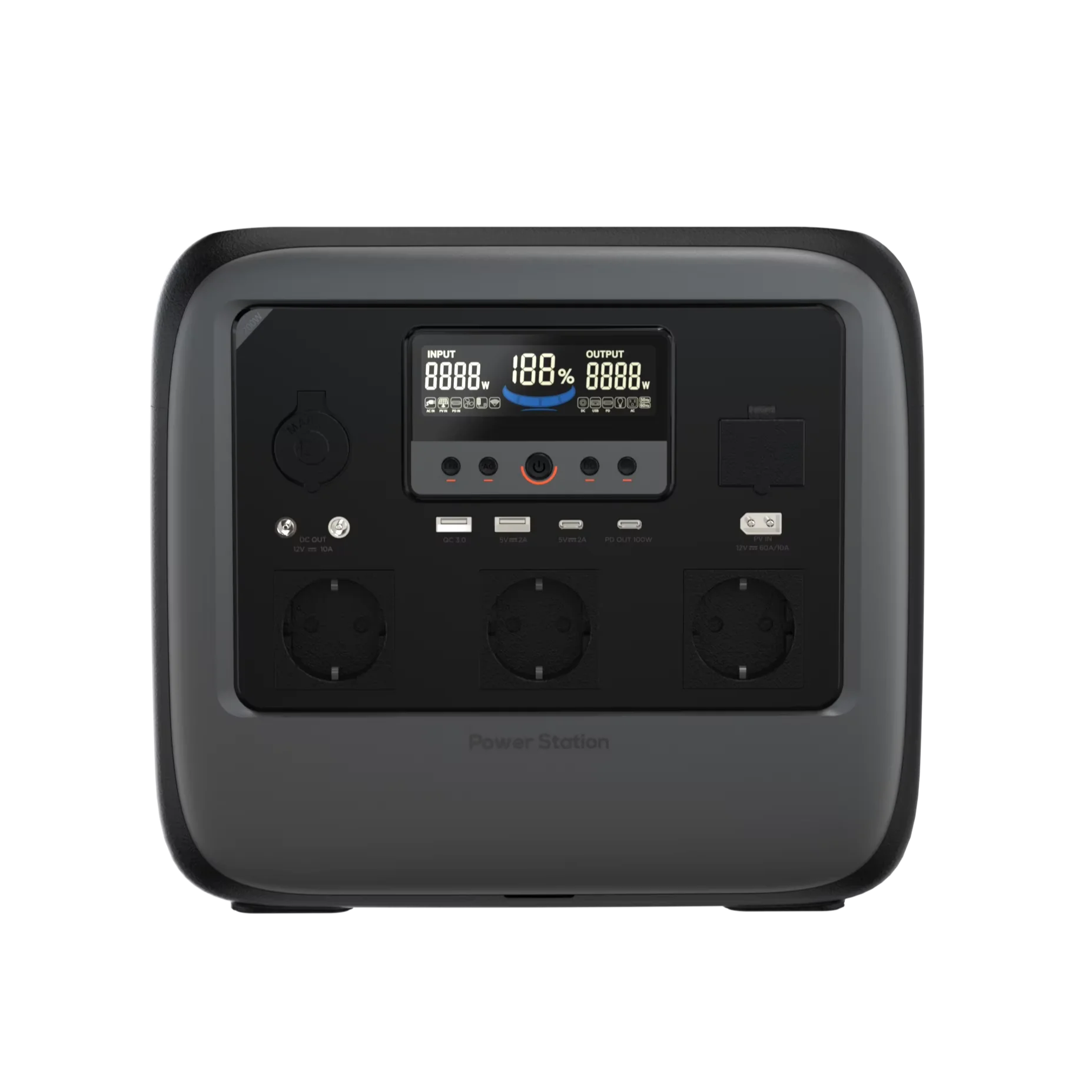 2000W 1102.5Wh LiFePO4 Battery AC Fast Charging Wireless Charging Portable Solar Station Pure Sine Wave For Home Outdoor Camping