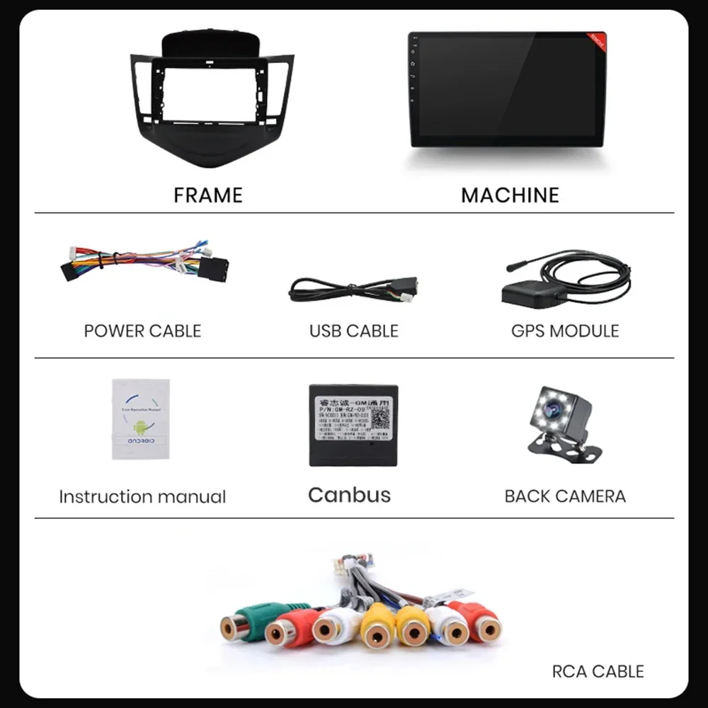 8 Core Car android 13 multimedia For Chevrolet Cruze 2008-2012 Car Radio Video Player Autoraido Carplay 4G GPS 2 din dvd