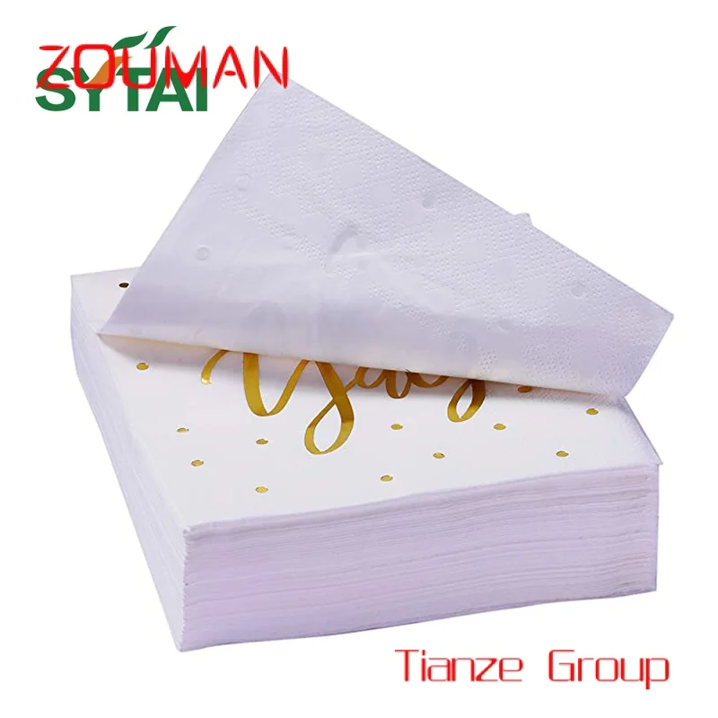 Custom , % Virgin Wood Pulp Custom Printed 1 ply Tissue Paper Napkin/napkins disposable paper