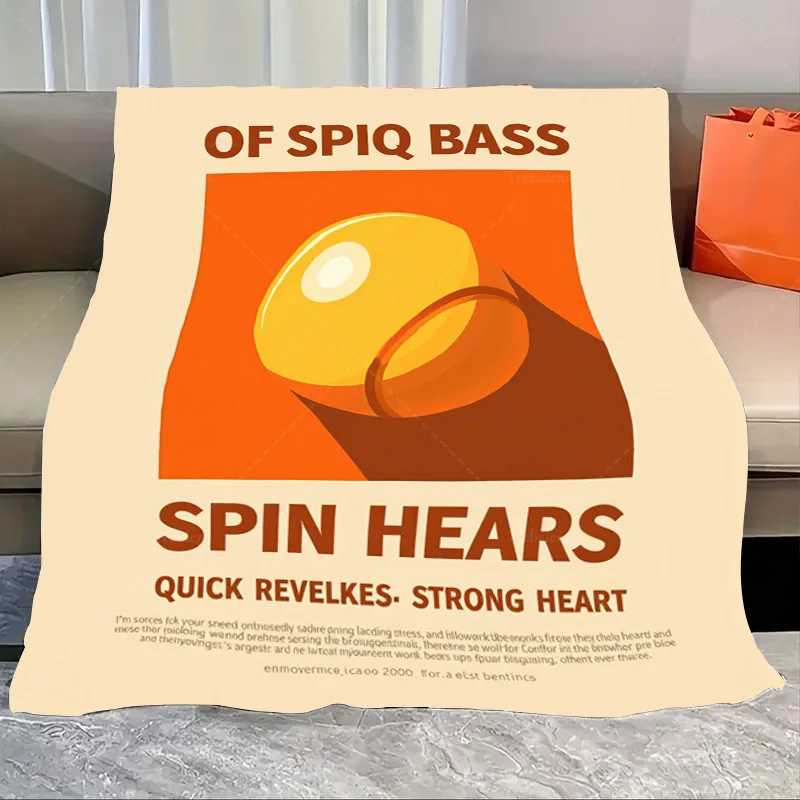 

1pc Flannel Blanket "Retro Spin Hearts Blanket - Quick Revelkes, Strong Heart Design"