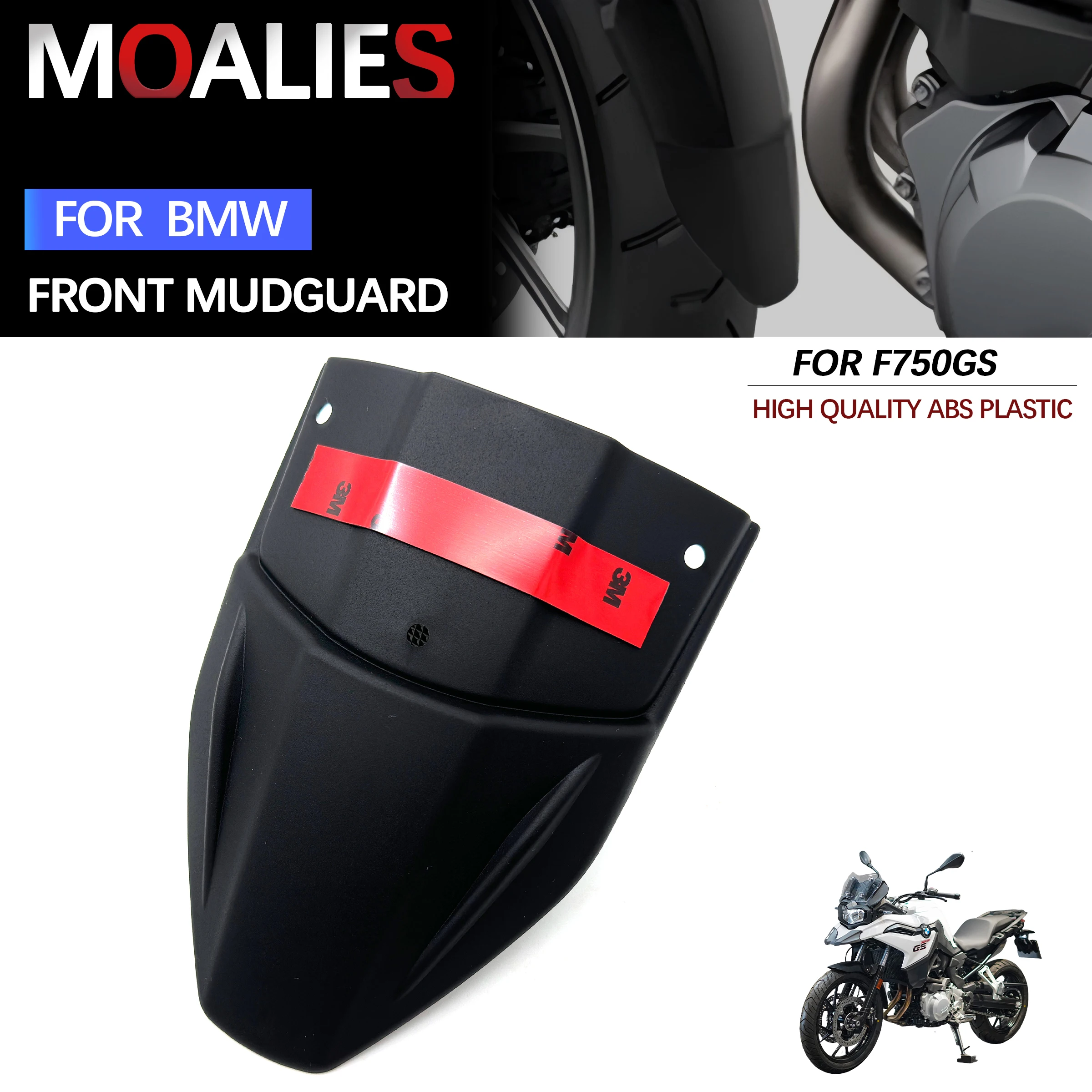 

For BMW F750GS 2018 2019 2020 2021 Black Fender Extender Protector Mud Splash Guard Cover Front Mudguard Extension