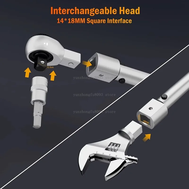 Mini Wrench Set, Interchangeable Jaw Ratchet Head Spanner for Bicycle Repair Mechanical Maintenance and Home Tool Kit
