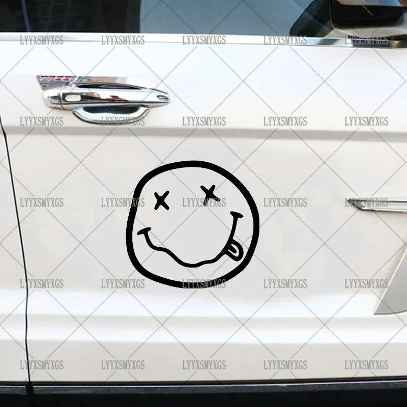Self-Adhesive Custom Nirvana Face band Logo Car Stickers Waterproof Sunscreen Vinyl Decal PVC wholesale Car Accessories