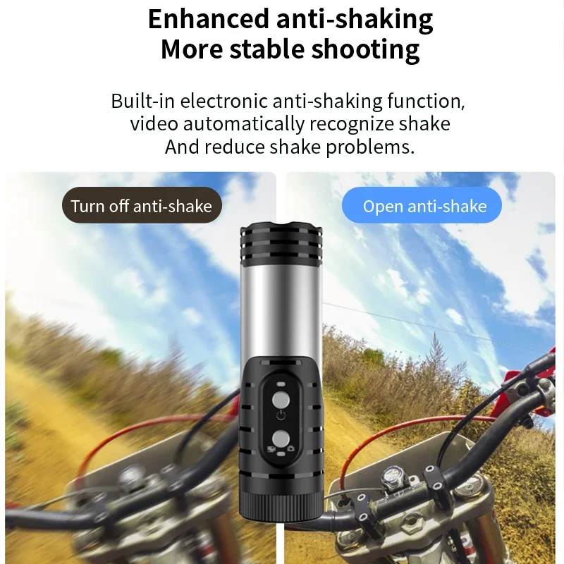 Imagem -04 - Waterproof Bike Motorcycle Helmet Câmera 4k Action Câmera Anti Shake Sport dv Wireless Wifi Gravador de Vídeo Dash Cam para Carro 2023