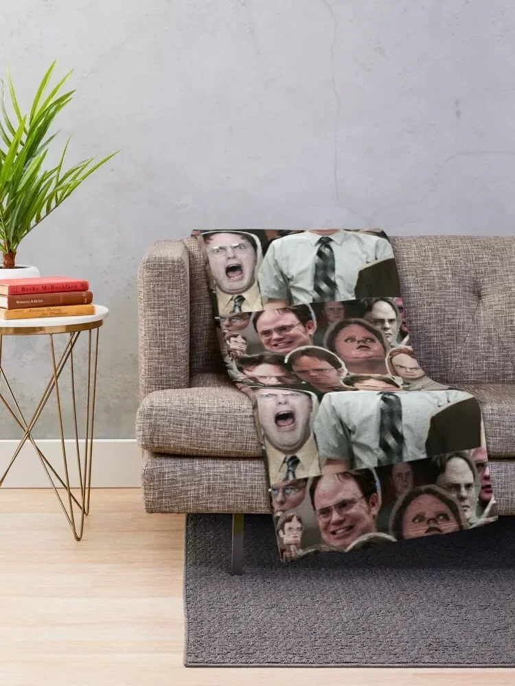 Dwight Schrute - The Office Throw Blanket Hair Cute Plaid Blankets For Bed Blankets