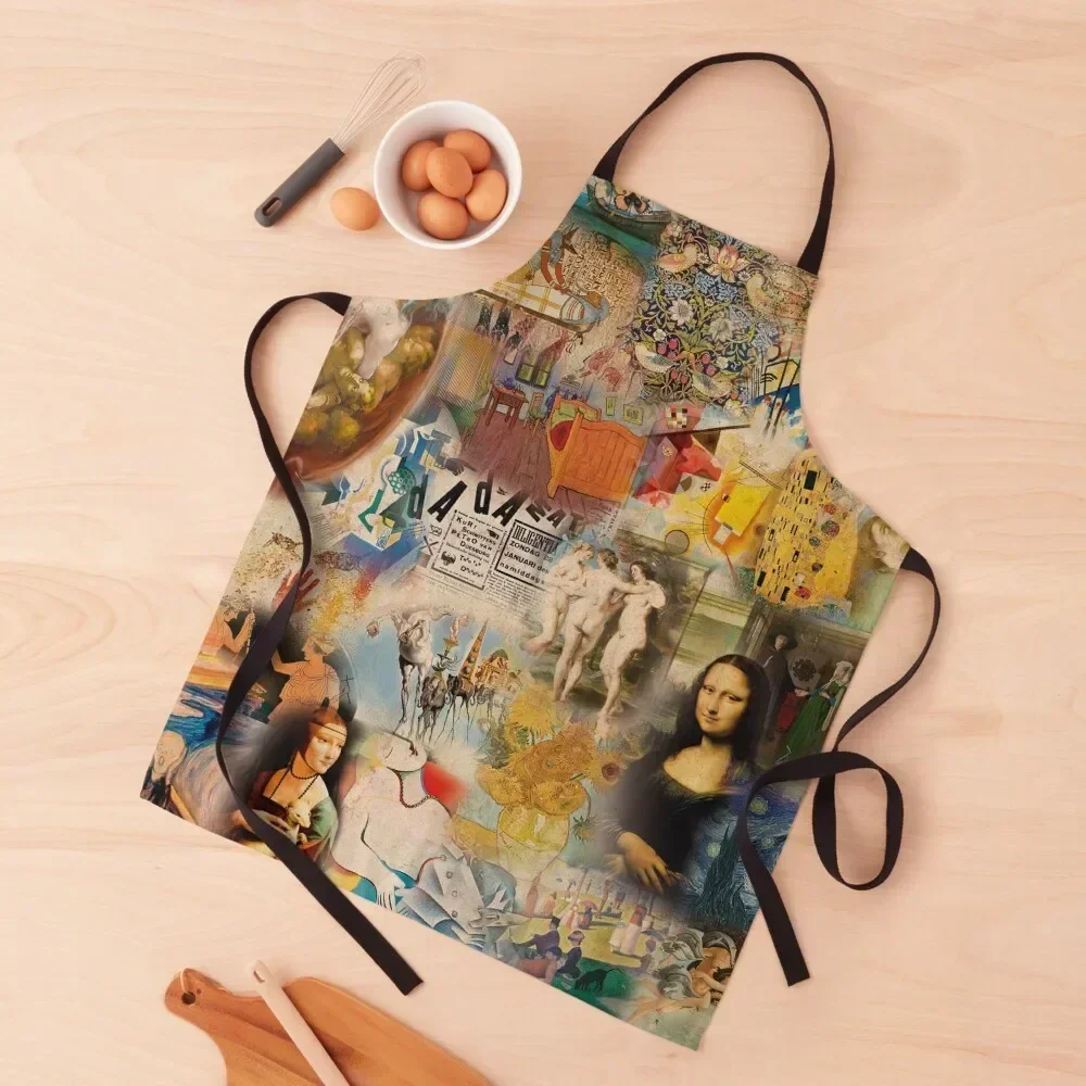 

History of art Apron Home Utensils Kitchen For Man Home and kitchen products Men'ss Apron