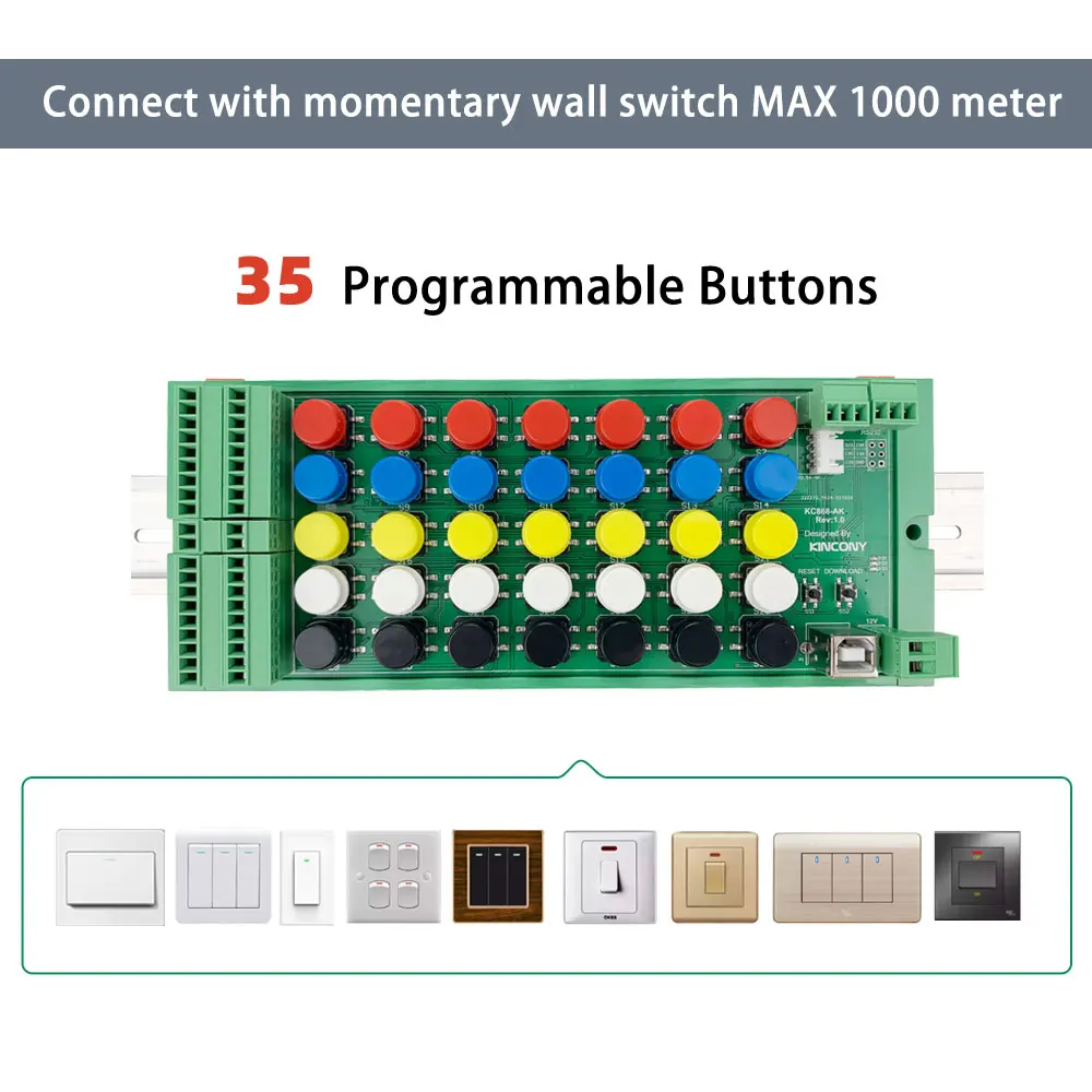 

KC868-AK ESP32 Programmable Button Keyboard Smart Home Automation Controller Switch Terminal Board ESPHome Tasmota Arduino IDE