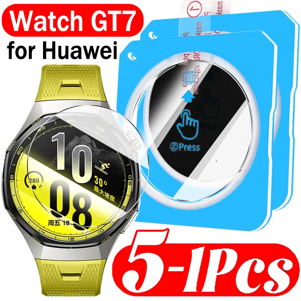 5-1Pcs for Huawei Watch GT7 Pro 46mm 41mm HD Clear/Privacy Tempered Glass Screen Protectors Auto-alignment Install Films Kit