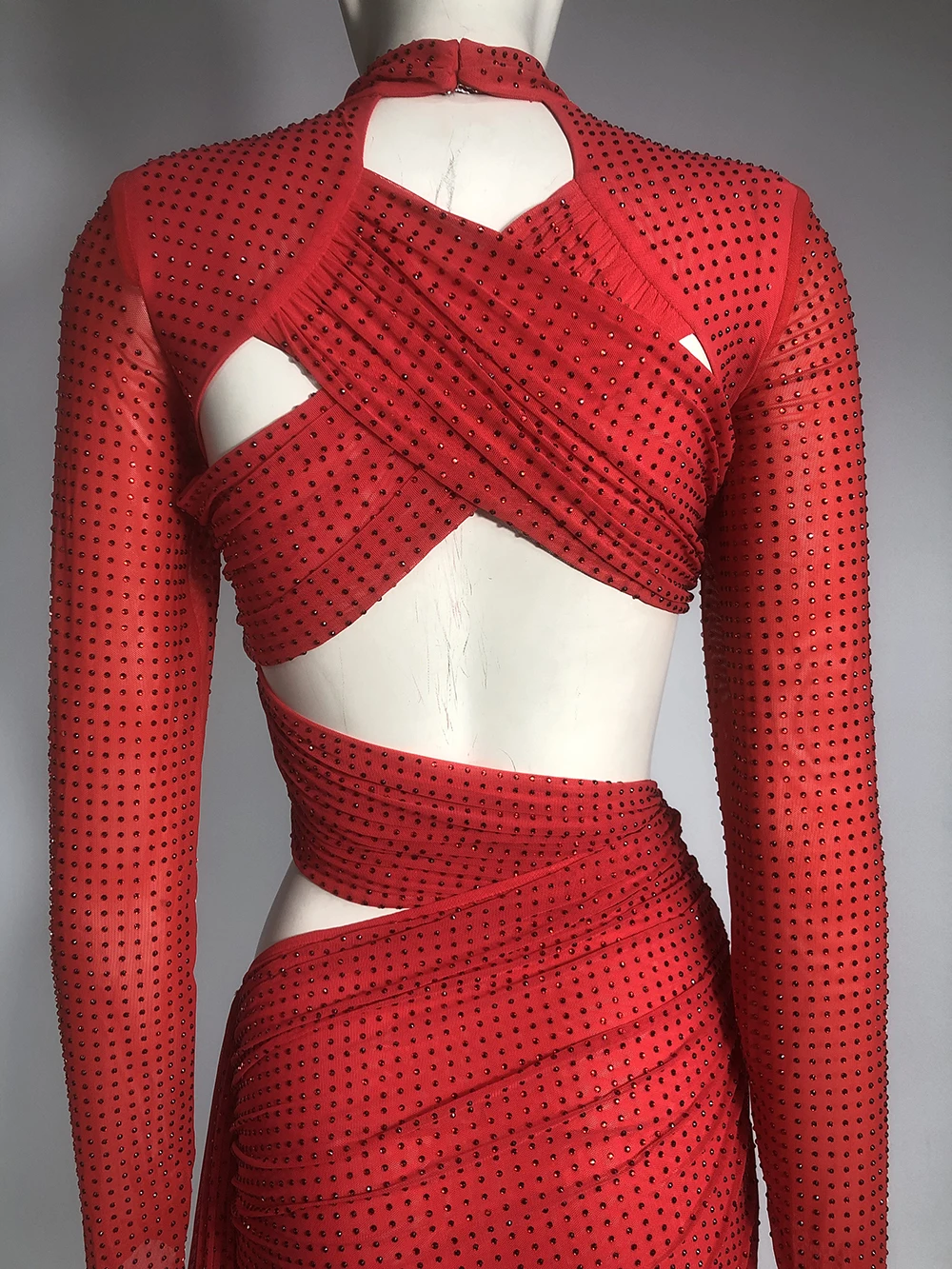 Minivestido rojo de lentejuelas con un solo hombro y corte asimétrico y tren para mujer, vestido para fiestas de club y celebraciones de cumpleaños