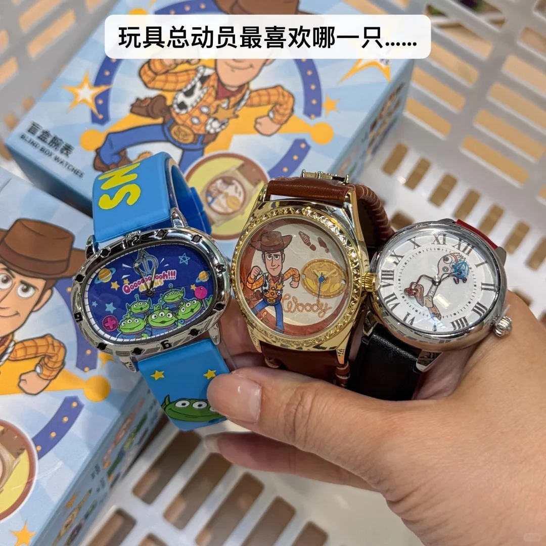 New Toy Story 5 Watch Blind Box  Alien Buzz Lightyear Jessie Woody Lilypad Slinky Dog Watch Necklace Anime Mystery Box Toys Gift