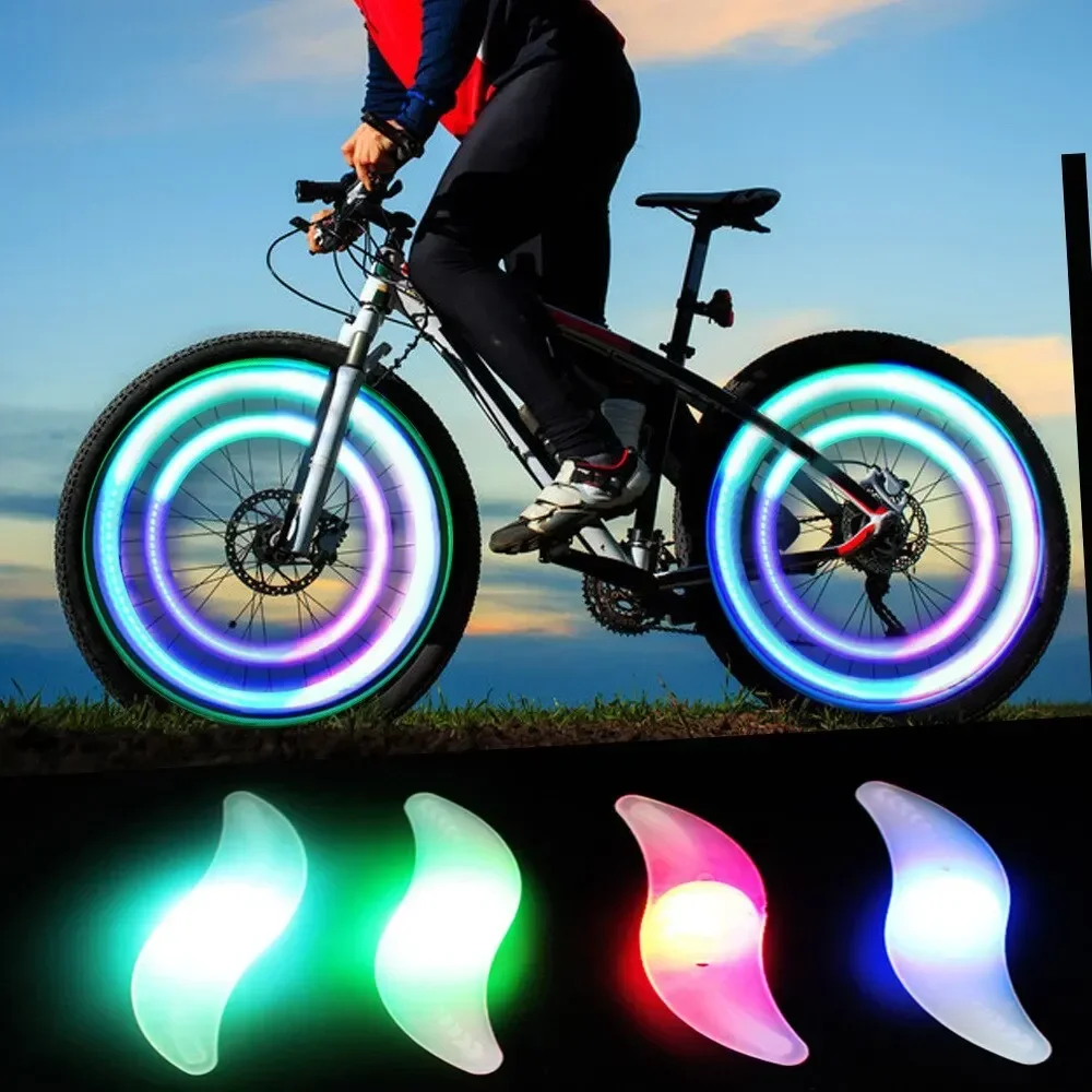 Colorful Waterproof Bike Wheel Spoke Light LED MTB Bicycle Tyre Tire Flash Warning Lamp Balance Cycling Light