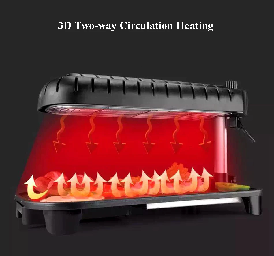 

3D Infrared Electric Grill BBQ Barbecue Korean Non-stick Smokeless Barbecue Electromechanical Baking Pan Electric Oven