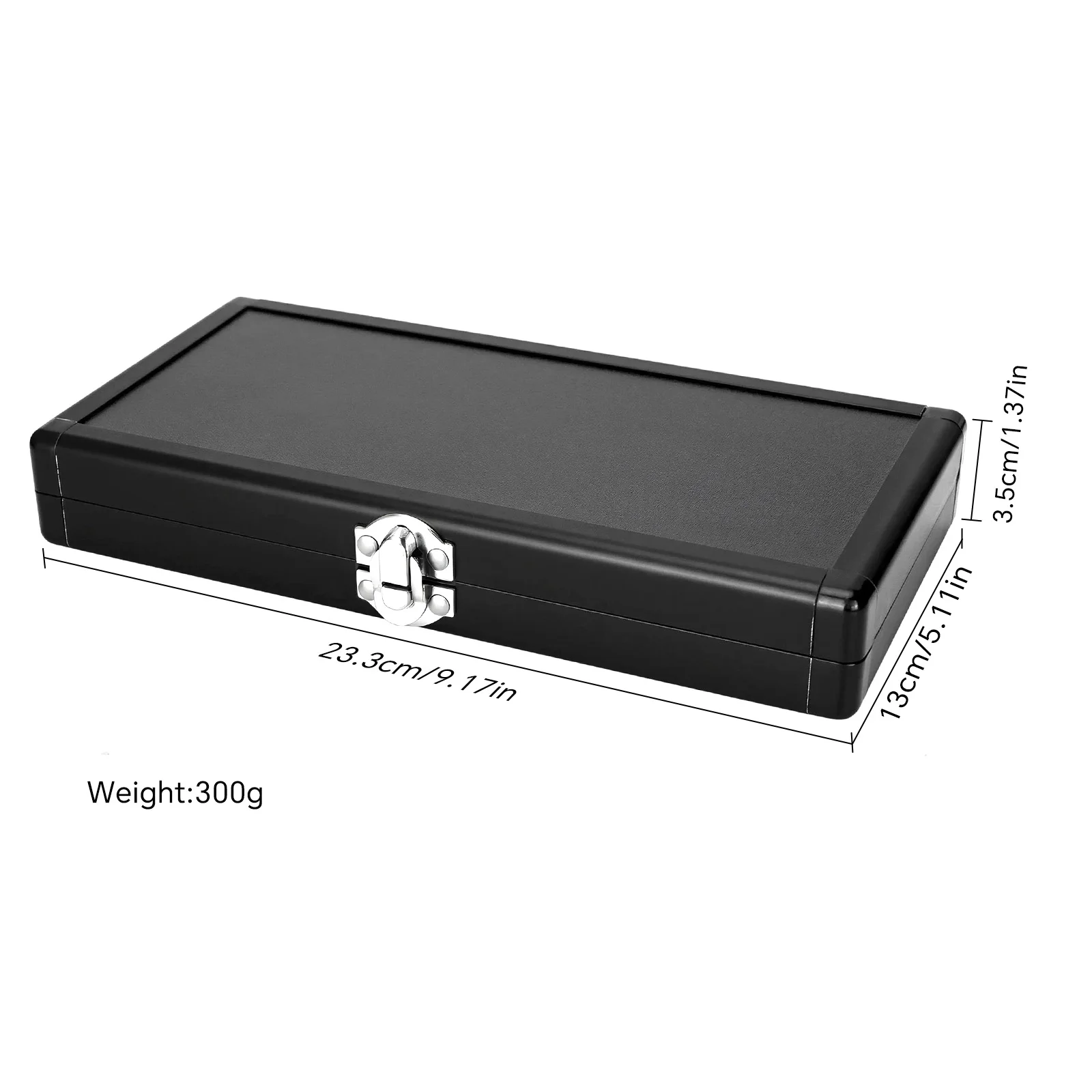 Black Aluminum Alloy Barber Scissors Case Portable Hairdressing Tool Storage Box with Lock for Salon and Travel
