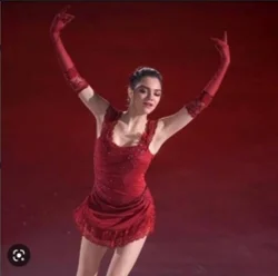 Red Color Figure Skating Dress Competition Kids Rhythmic Gymnastics Performance Skating Uniforms Costumes