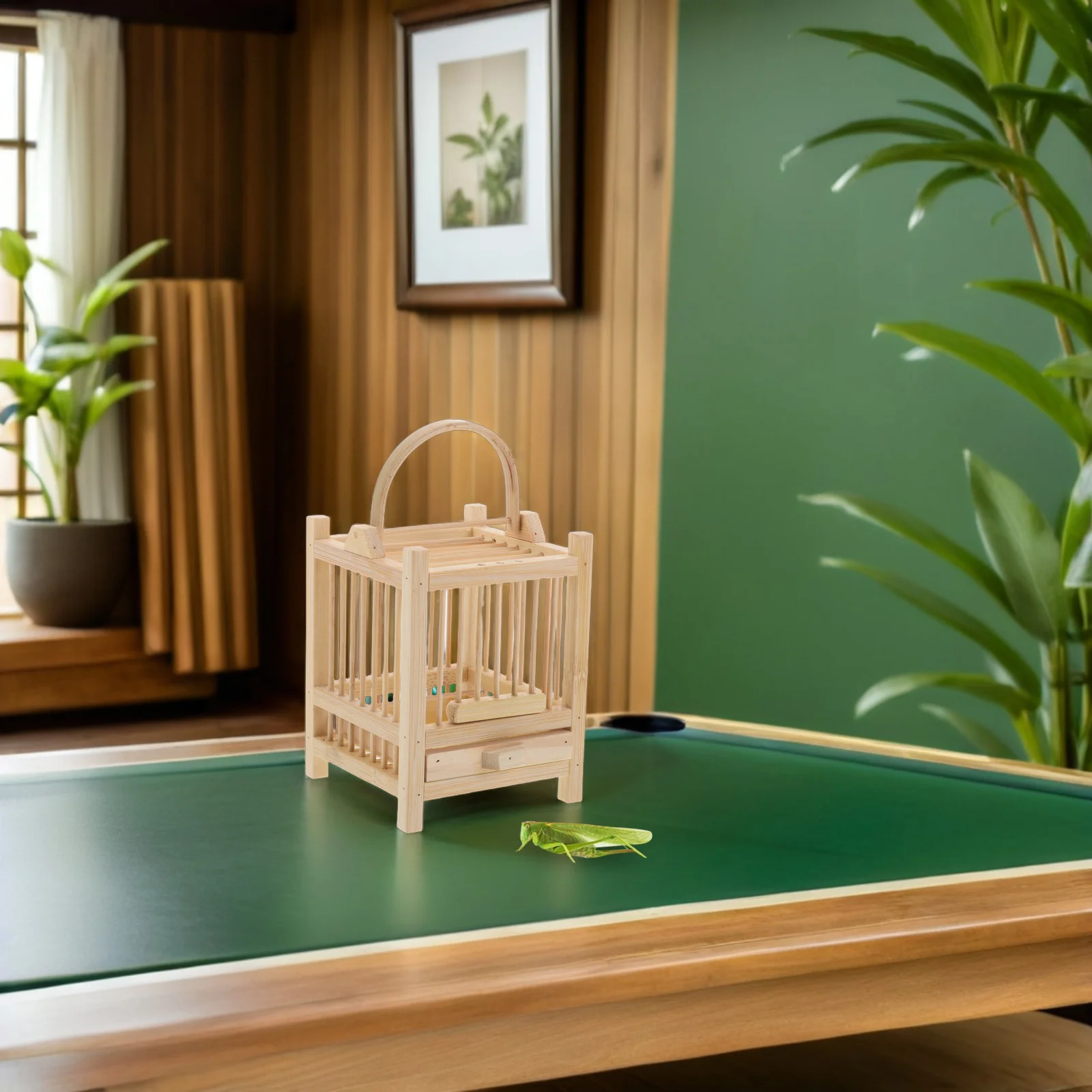 

Wooden Cricket Cage Insect Breeding Box Ventilated Pet Enclosure Bamboo Observation Container Kids Bug Habitat