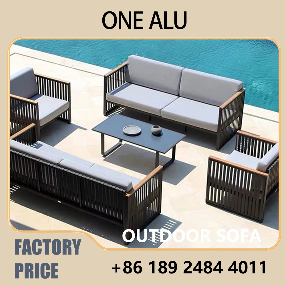 

Nordic Outdoor Woven Sofa Set - All-Weather Weatherproof Weave Patio Furniture with Cushions for Garden and Patio